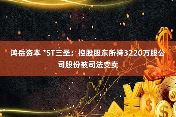 鸿岳资本 *ST三圣：控股股东所持3220万股公司股份被司法变卖