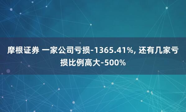 摩根证券 一家公司亏损-1365.41%, 还有几家亏损比例高大-500%