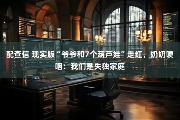 配查信 现实版“爷爷和7个葫芦娃”走红，奶奶哽咽：我们是失独家庭